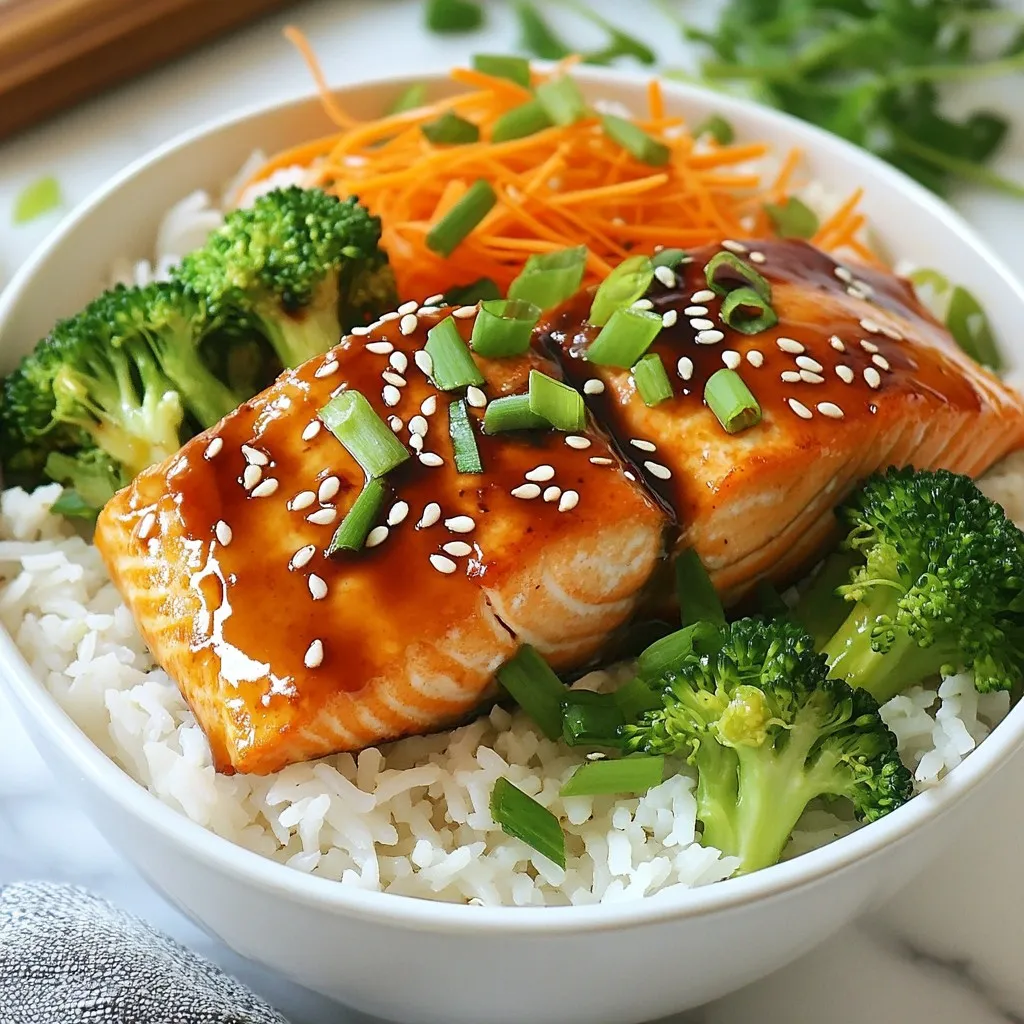 Teriyaki Salmon Rice Bowls Schnelle und Gesunde Mahlzeit