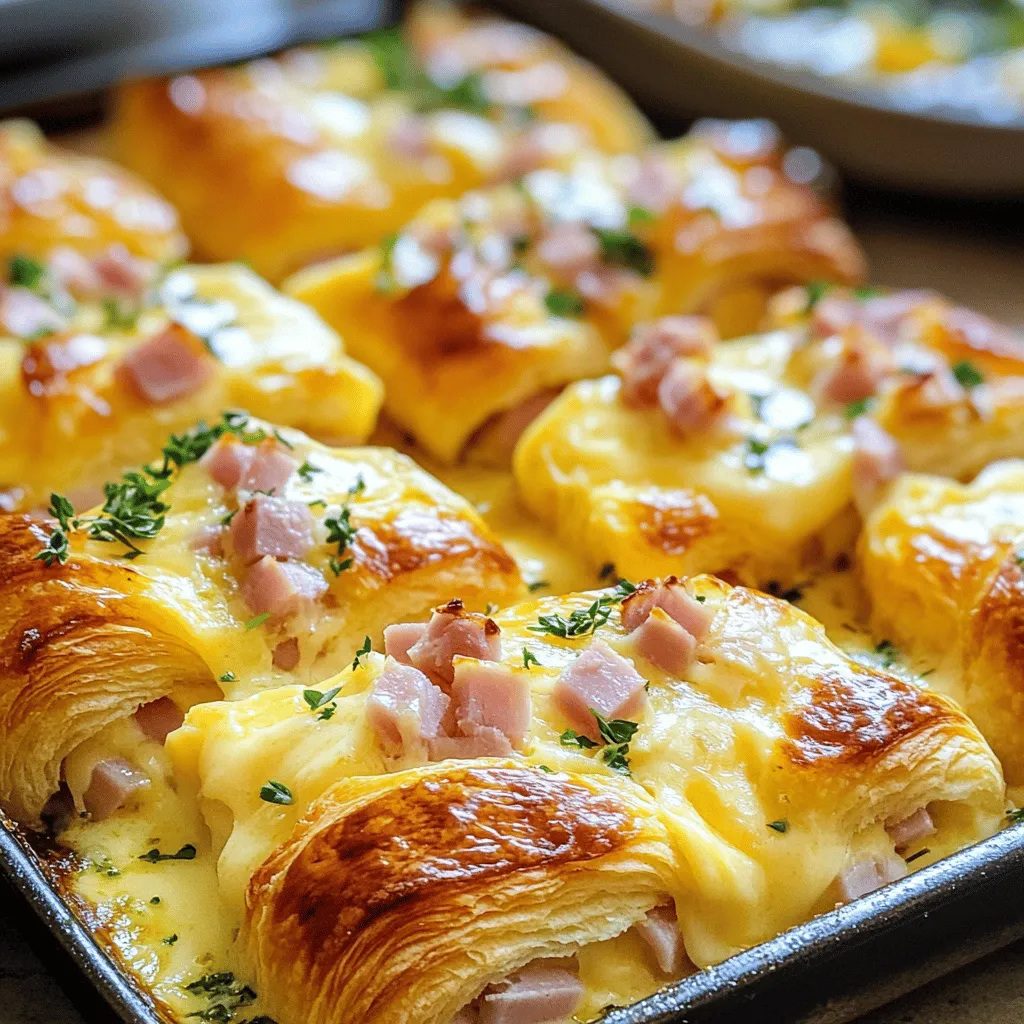 Für den Käsigen Schinken-Croissant Frühstücksauflauf benötigst du: