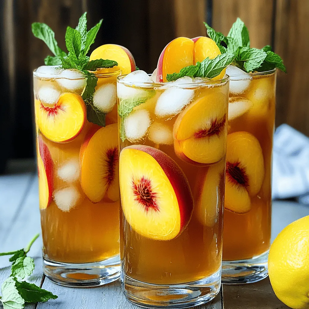 Ginger Peach Iced Tea Erfrischend und Einfach Zubereiten