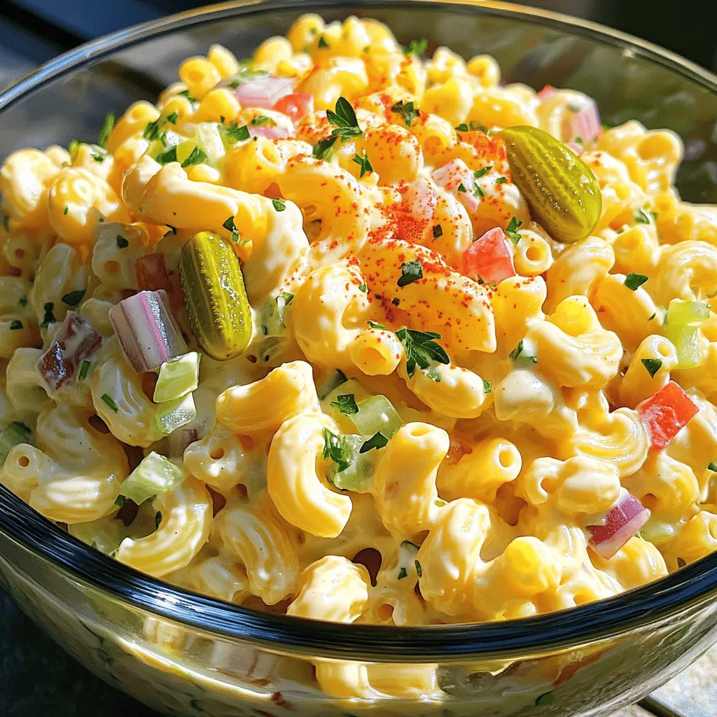 Klassischer Macaroni Salad Frisch und Einfach Zubereiten