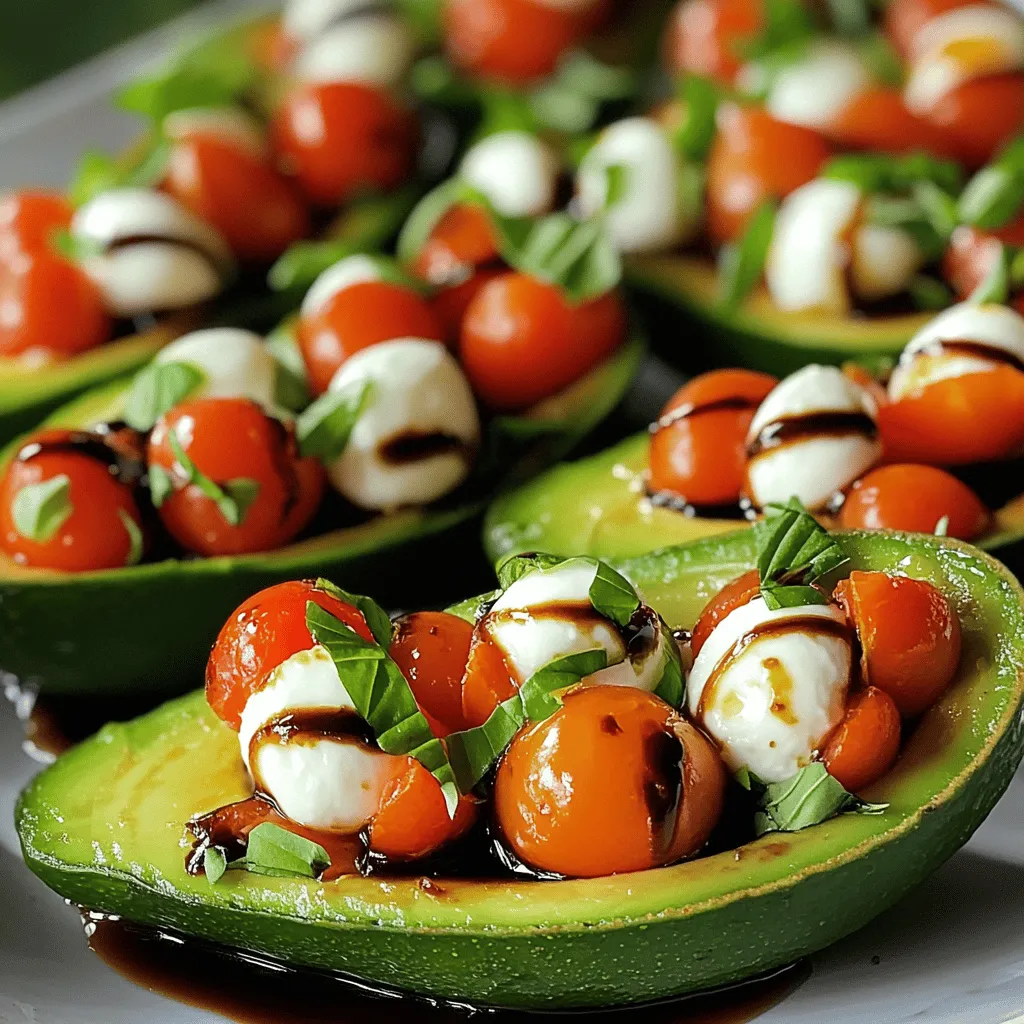 Caprese Stuffed Avocado Frischer und einfacher Genuss