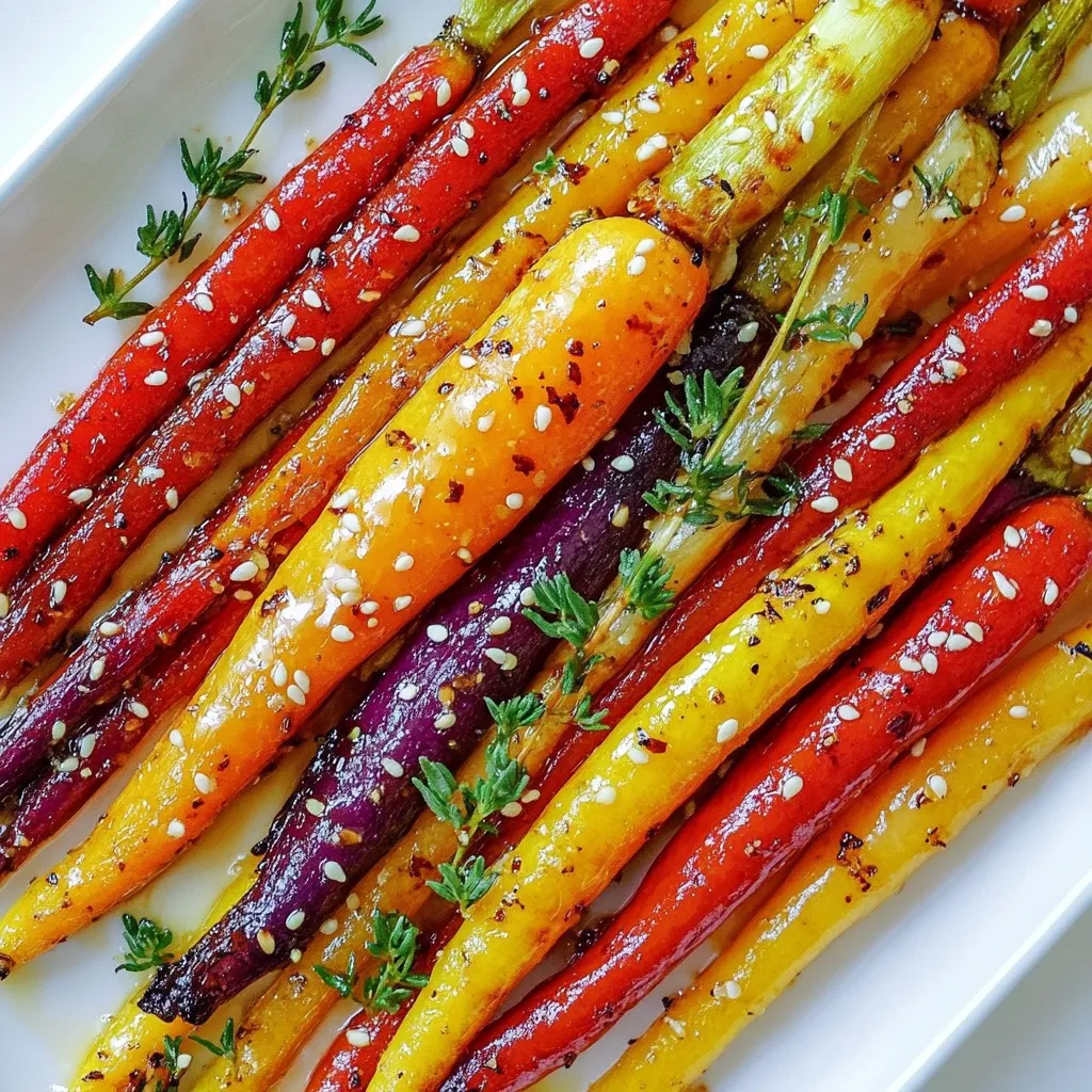 Honey Glazed Rainbow Carrots Einfache und leckere Beilage