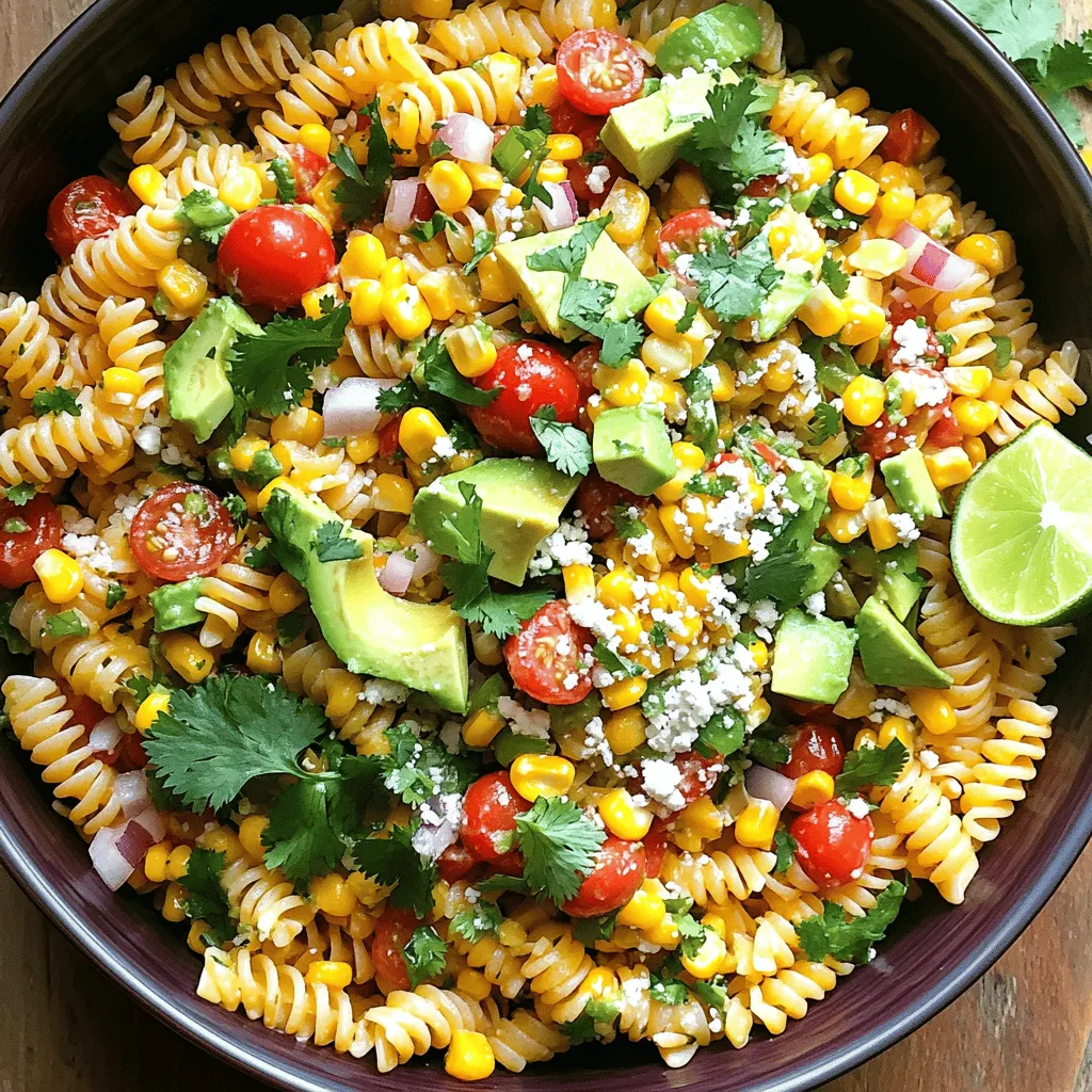 Mexican Street Corn Pasta Salad Frisch und Einfach