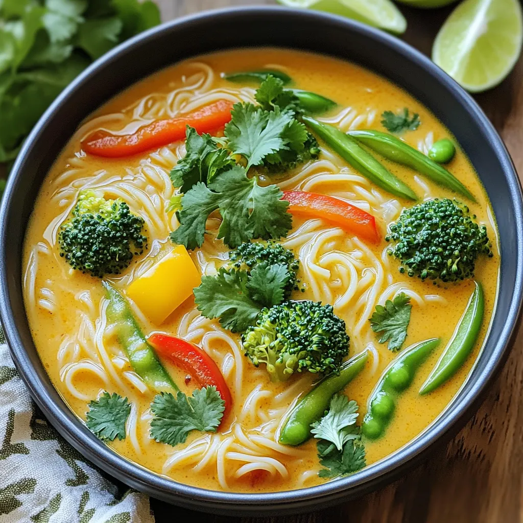 Thai Coconut Curry Noodle Soup Stärkt die Gesundheit