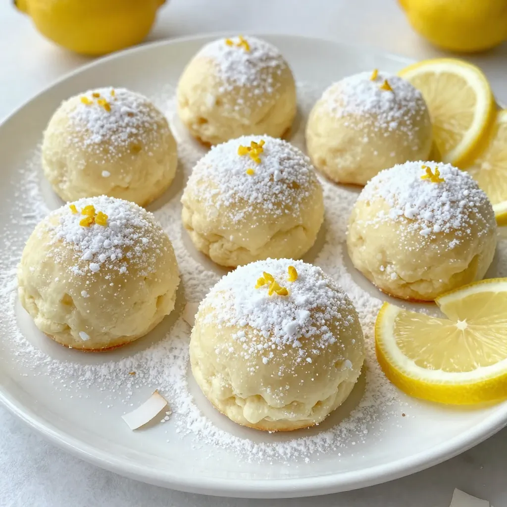 Lemon Coconut Snowball Cookies Einfaches Rezept