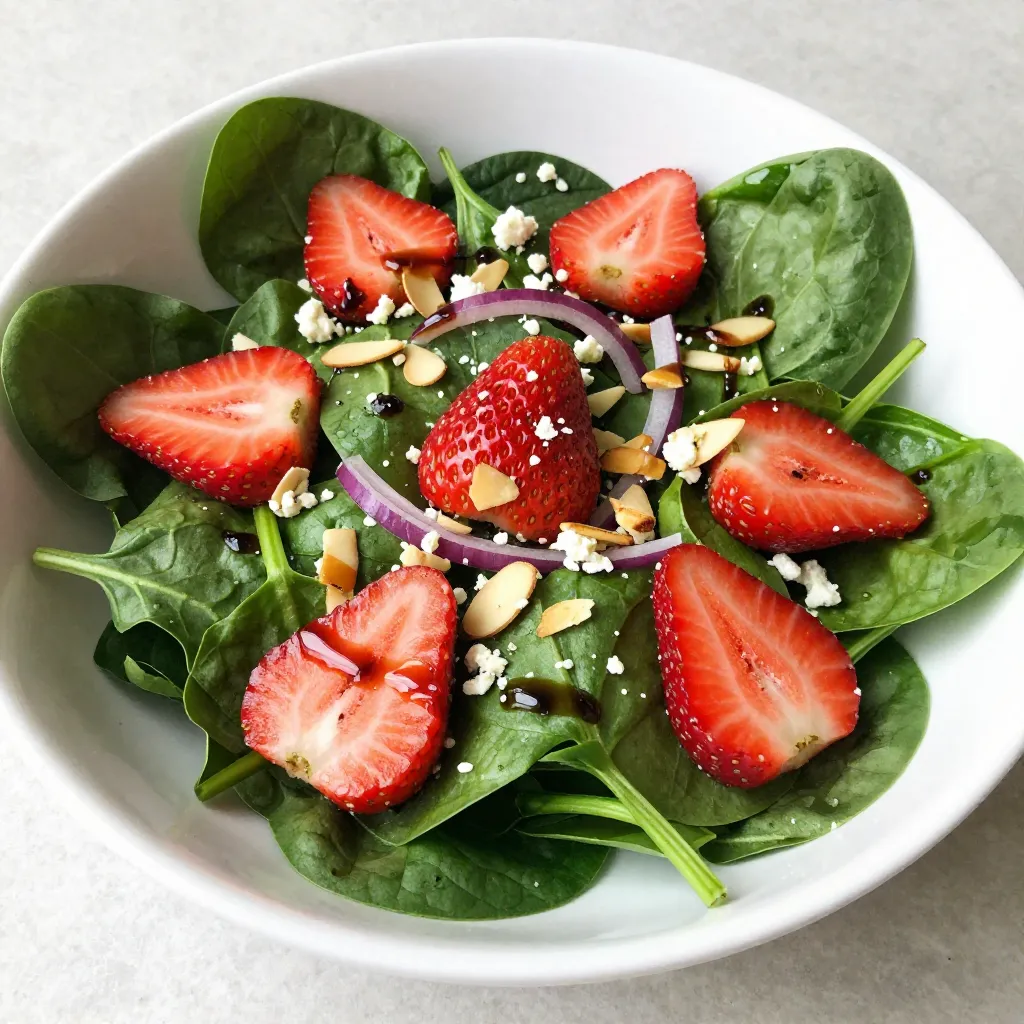 Erdbeere-Mandel-Spinat-Salat Frisch und Lecker