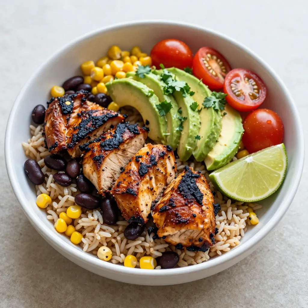 Smoky Chipotle Chicken Burrito Bowls Einfach und Lecker