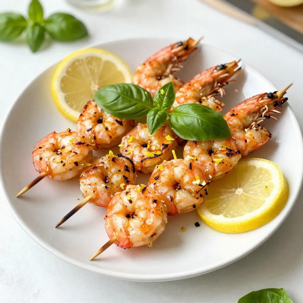 Zitronen-Basilikum-Garnelenspieße Lecker und Gütevoll
