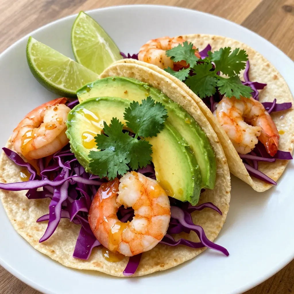 Honig-Limetten-Garnelen-Tacos Frisch und Einfach