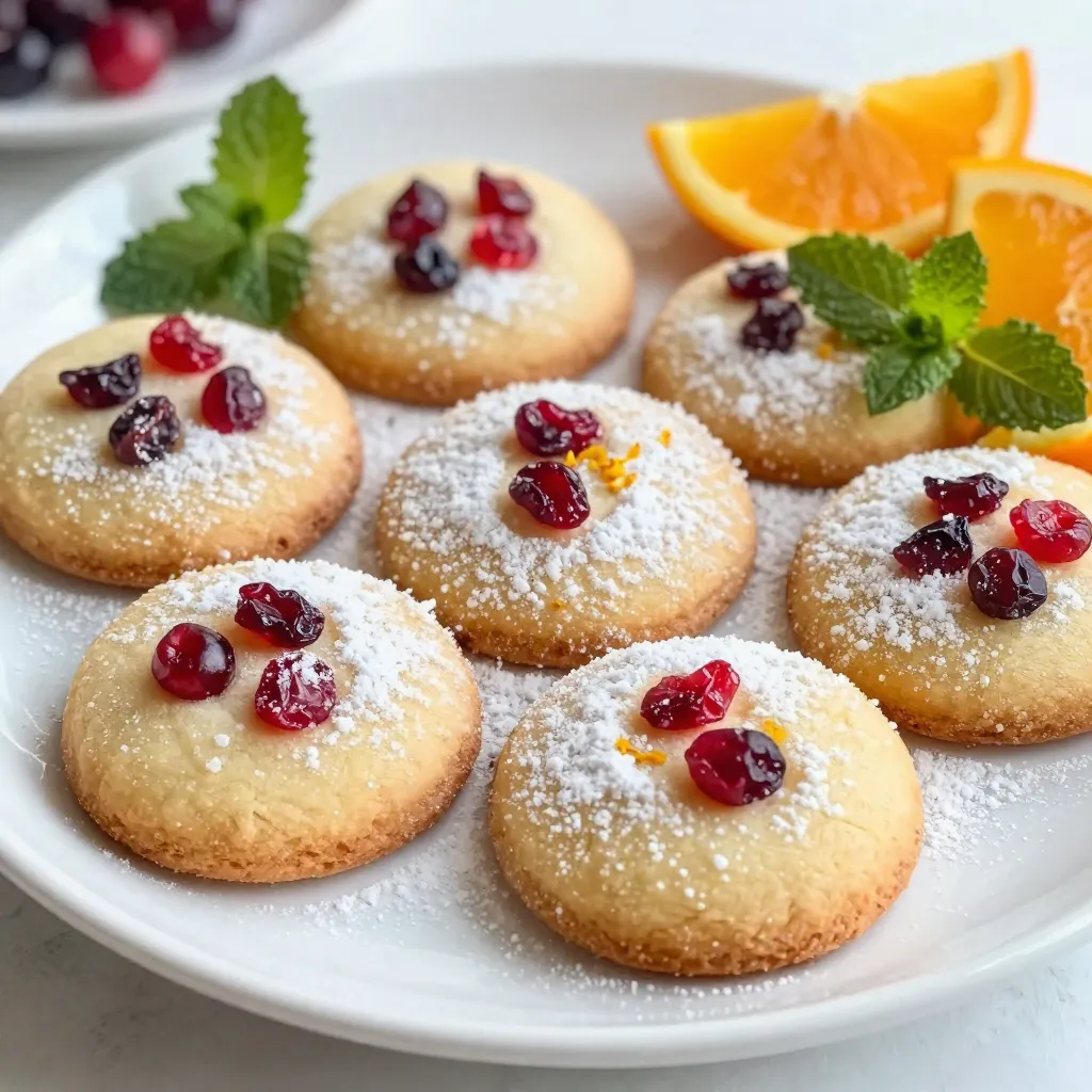 Cranberry Orange Shortbread Cookies zum Verlieben