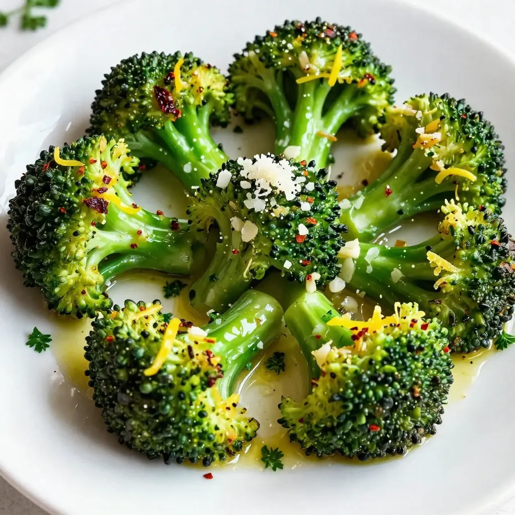 Lemon Garlic Roasted Broccoli Einfaches und Gesundes Gericht