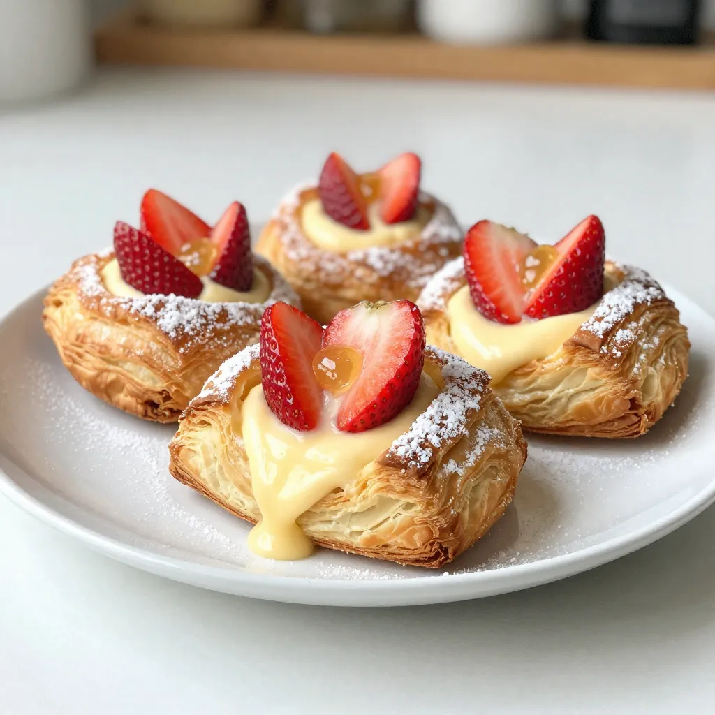 Erdbeer-Frischkäse-Danish Köstliches Rezept Einfach