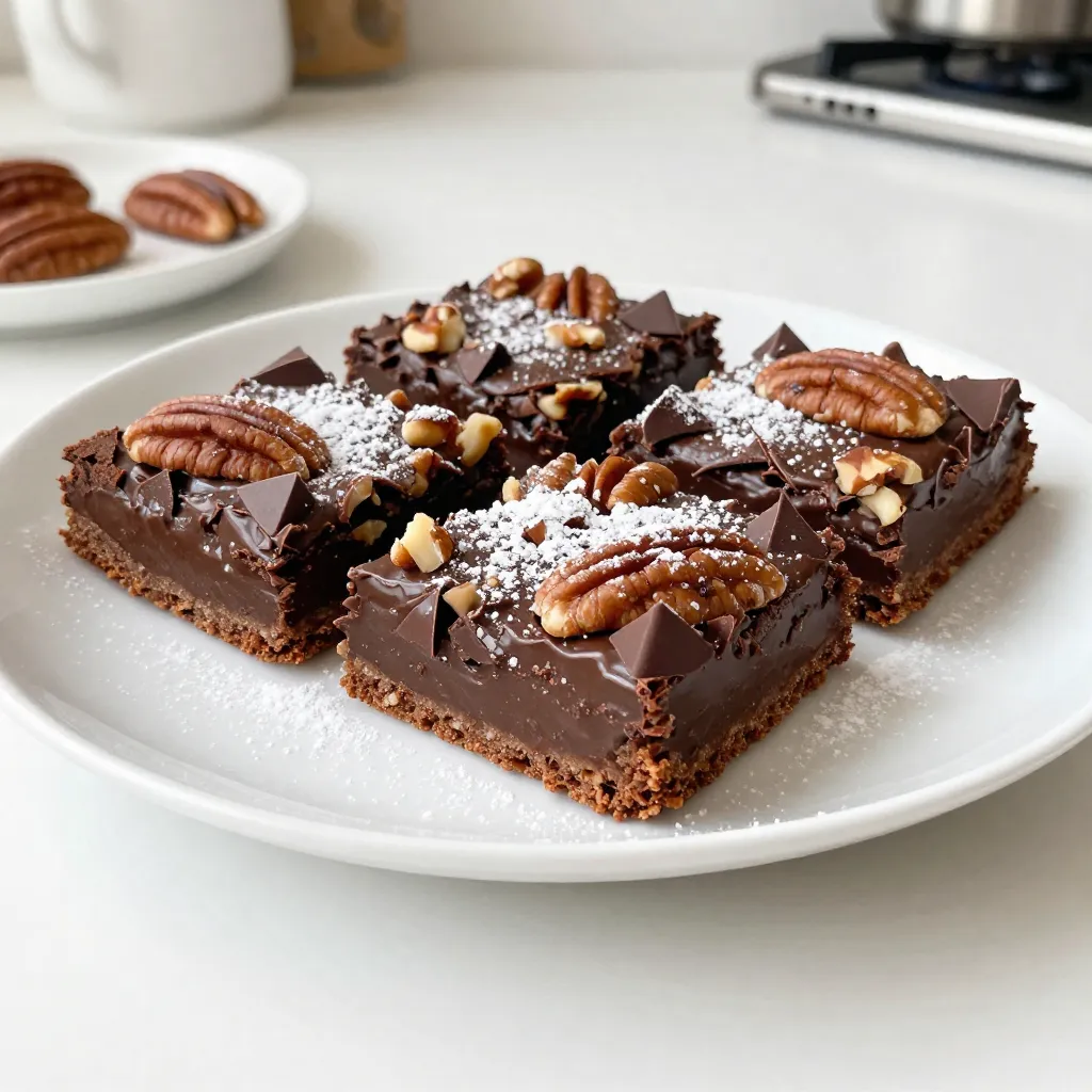 Schokoladen-Pekannuss-Pie-Riegel Himmlischer Genuss