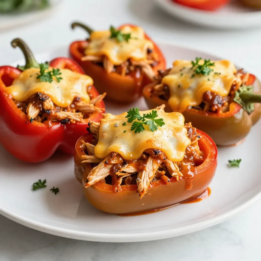 Buffalo Chicken Stuffed Peppers Köstlicher Genuss