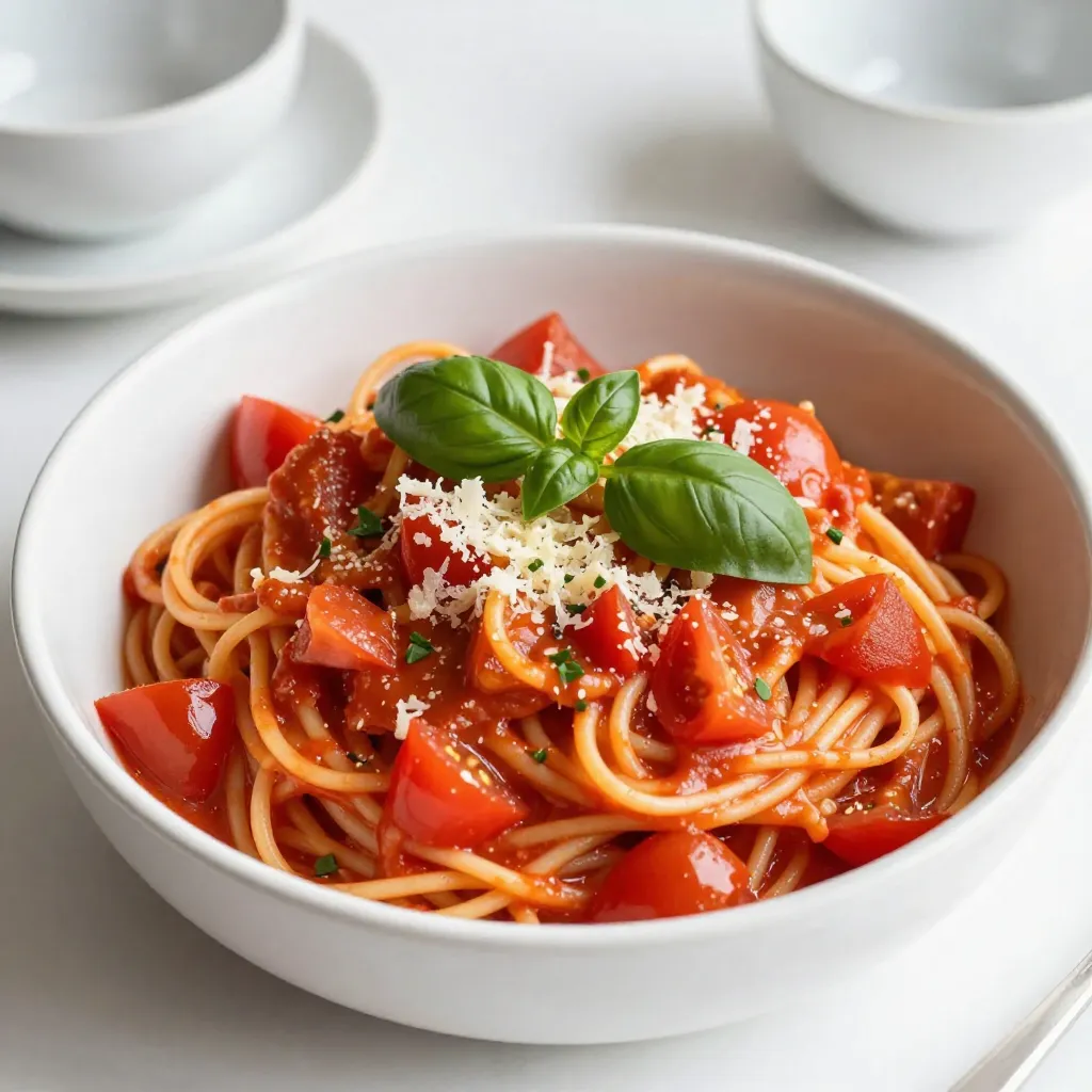 Einfache One-Pot Tomato Basil Pasta für Jeden Tag