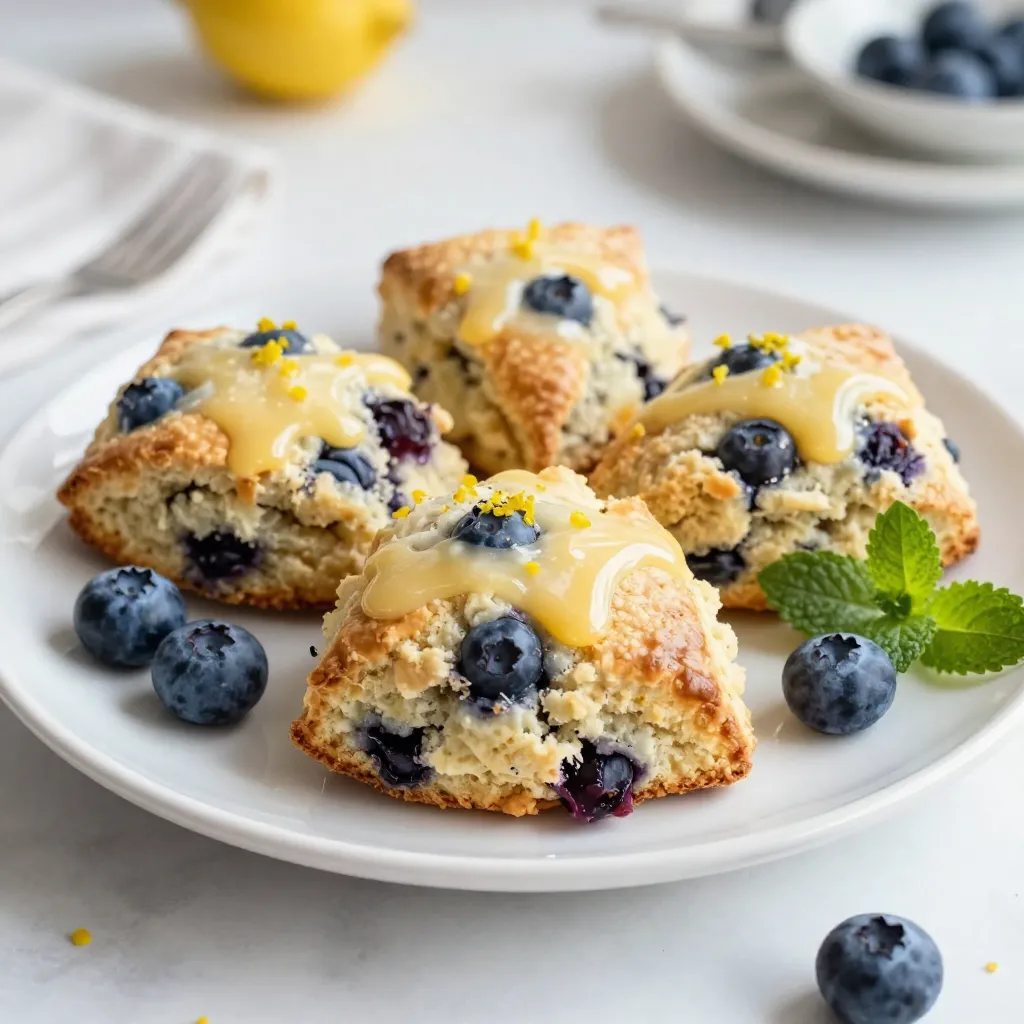 Lemon Blueberry Scones Köstliches Rezept zum Backen