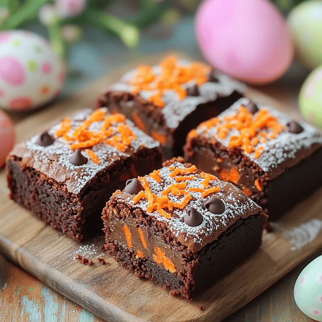 Für meine karottenförmigen veganen Osterbrownies benutze ich die besten Zutaten. Hier sind die Hauptzutaten, die du brauchst: