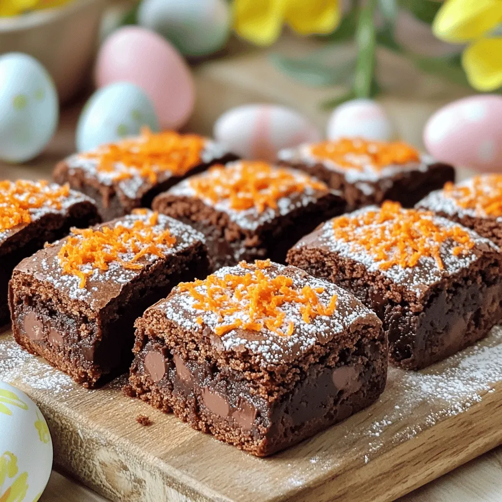 Carrot-Shaped Vegan Easter Brownies Lecker und Einladend