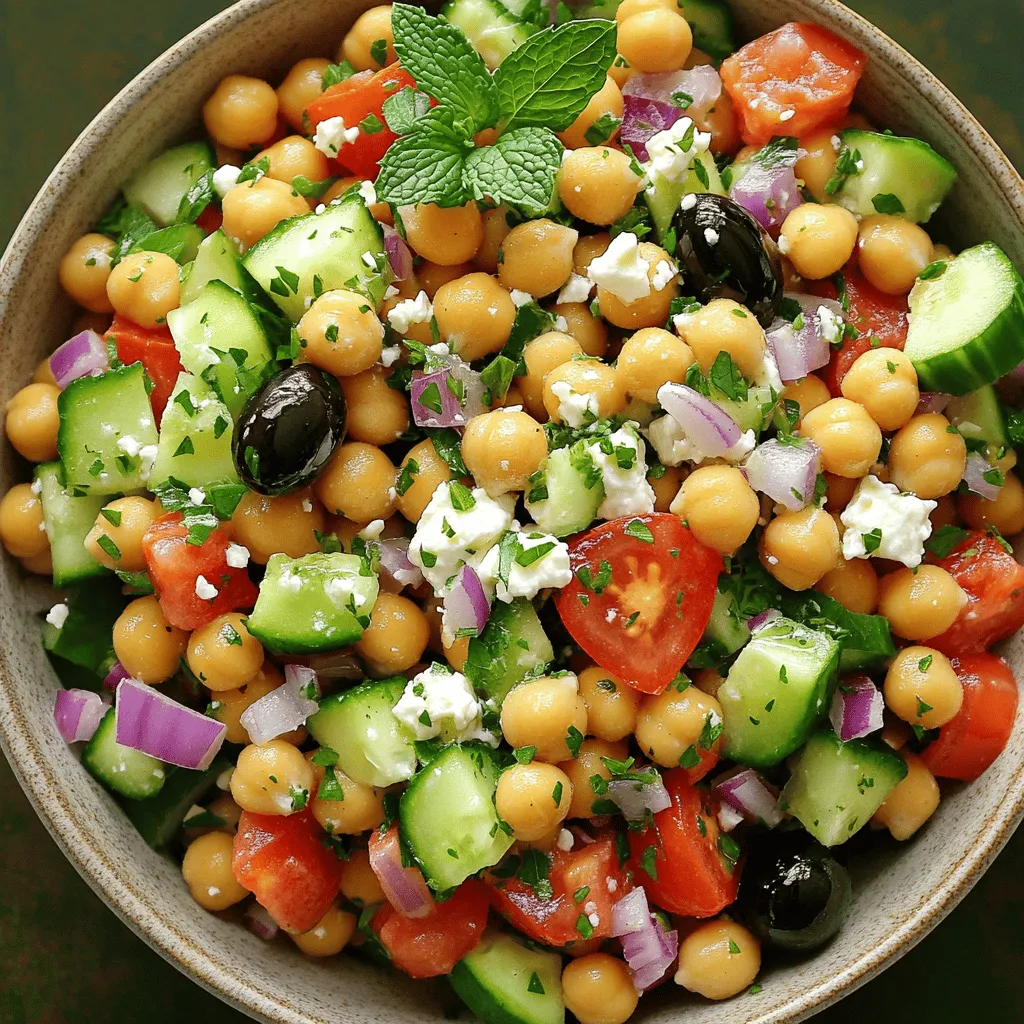 Kichererbsen-Greek-Salat Gesund und Einfach Zubereiten