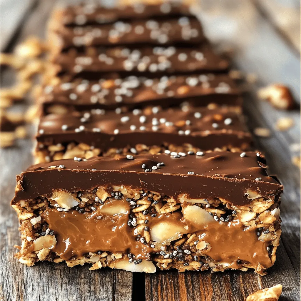 Schokoladen-Kokos-Granola-Riegel No Bake Knusprig