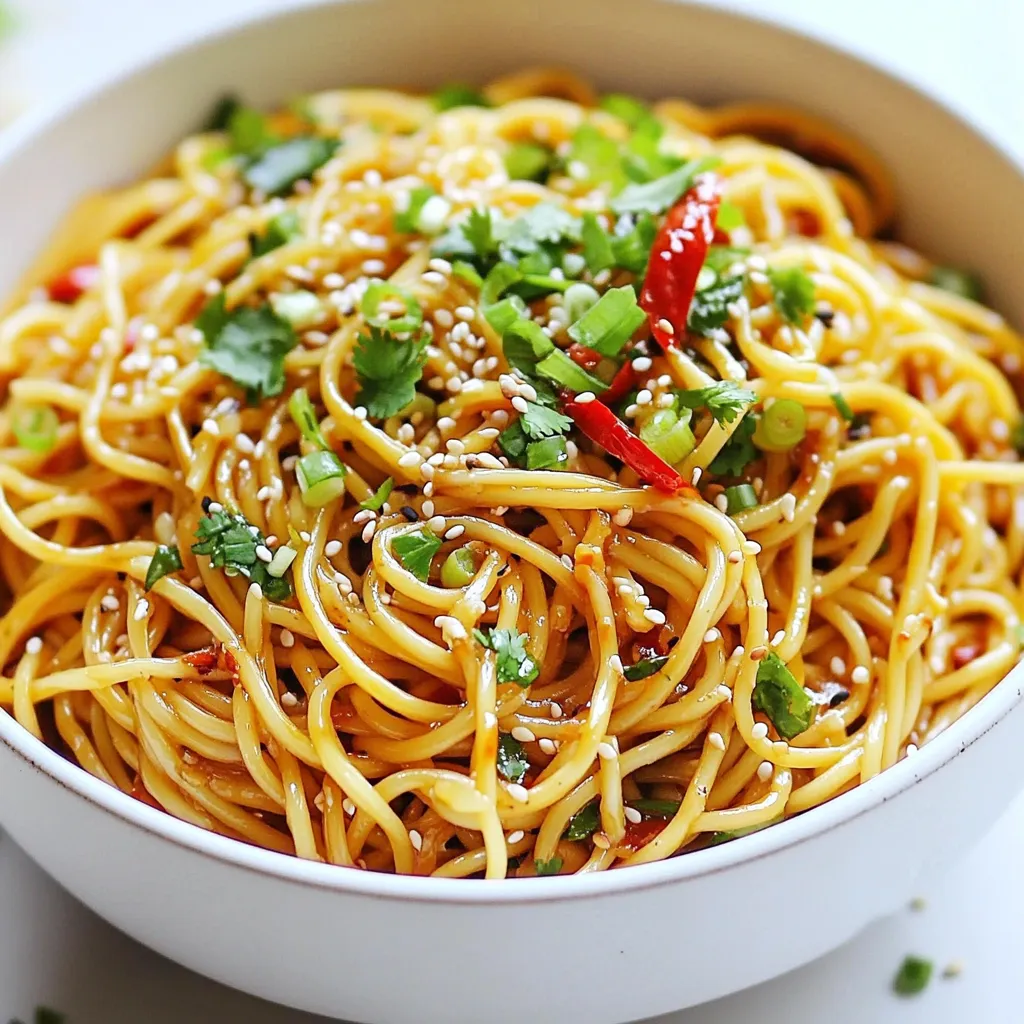 Chili Garlic Noodles Schnelle und scharfe Mahlzeit