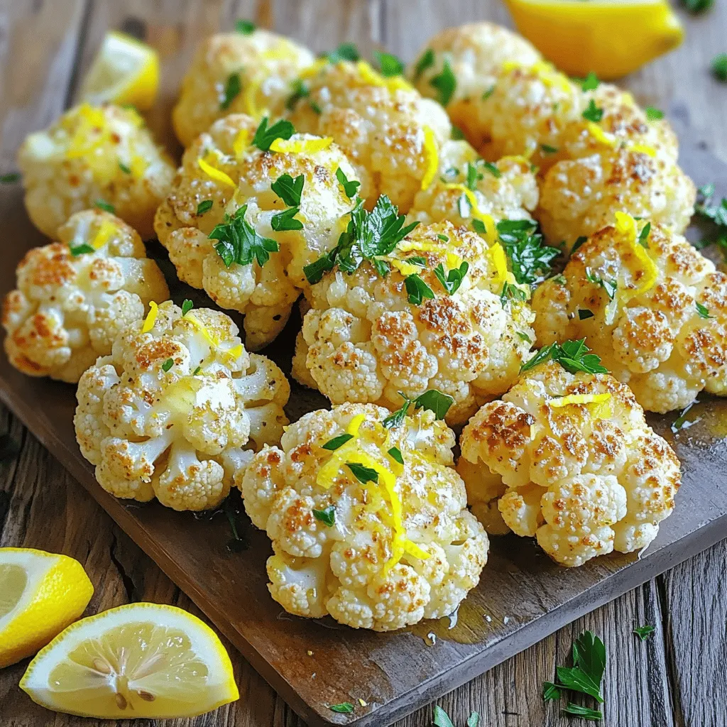 Lemon Garlic Roasted Cauliflower Knackig und Lecker