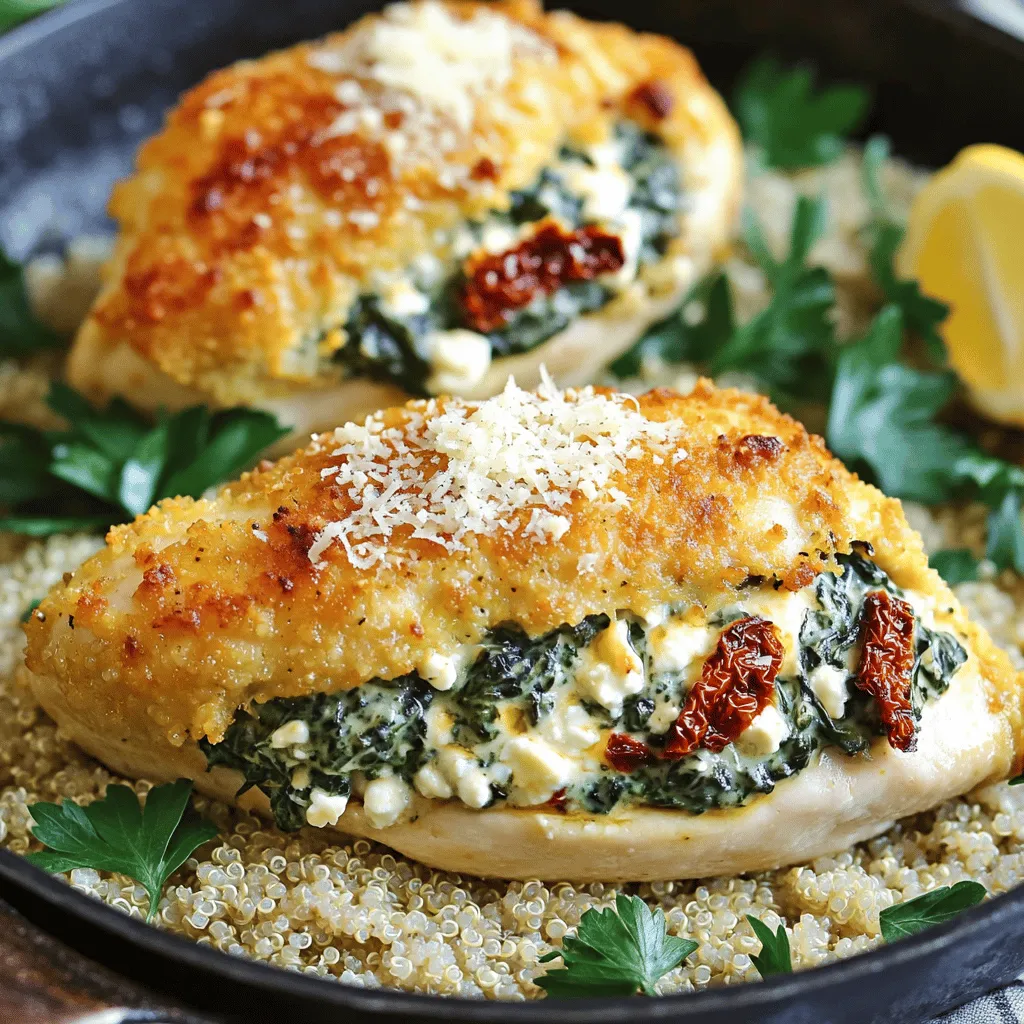 Spinach and Feta Stuffed Chicken Kraftvoller Genuss