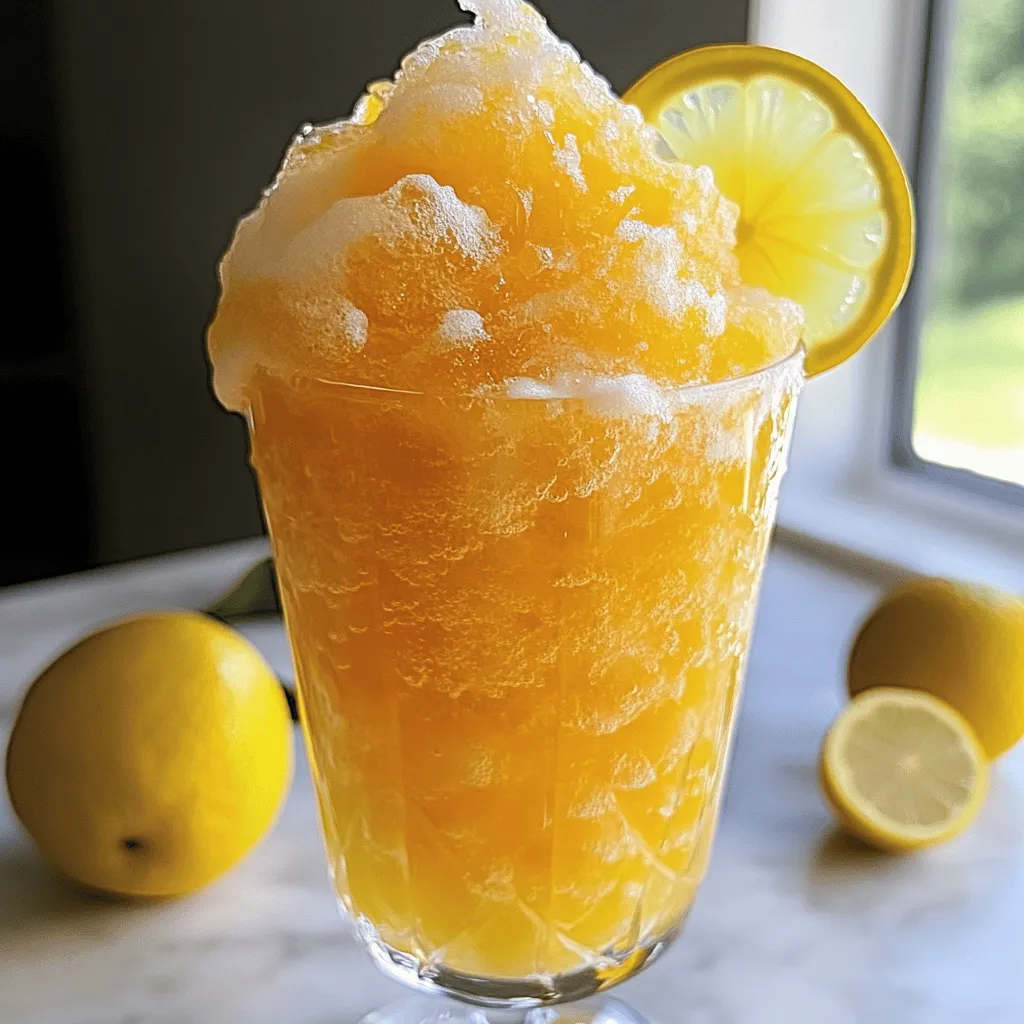 Um ein köstliches Peach Lemonade Slush zu machen, benötigst du frische Zutaten. Hier sind die Zutaten für deine Slush: