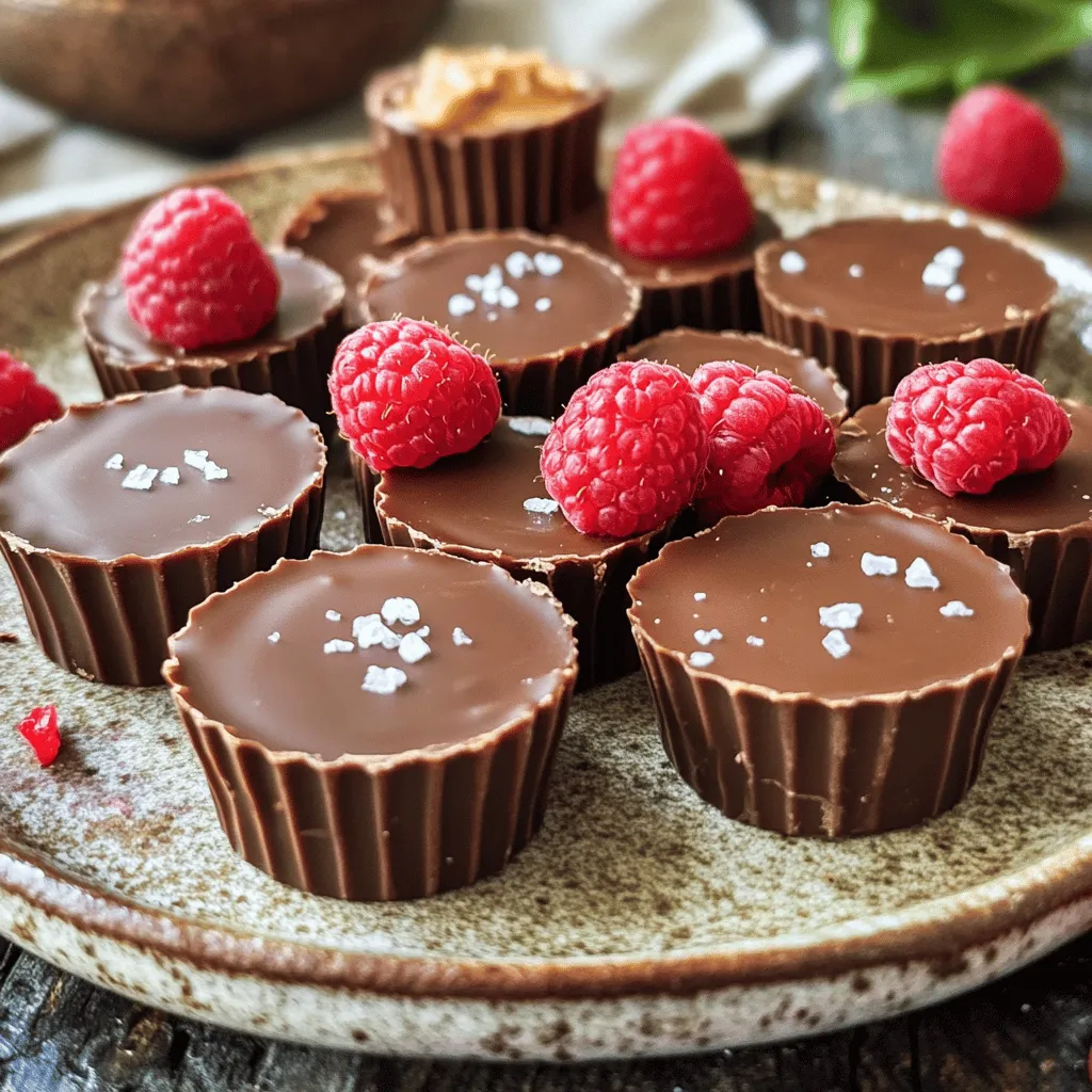 Schokoladen Himbeer Erdnussbutter Tassen Leckerer Genuss