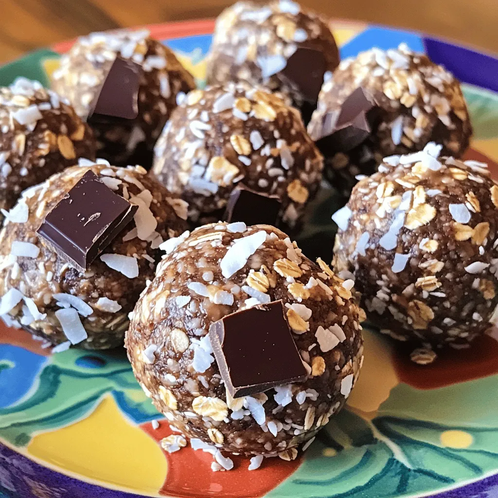Schokoladen-Kokos-Energie-Bällchen voller Energie