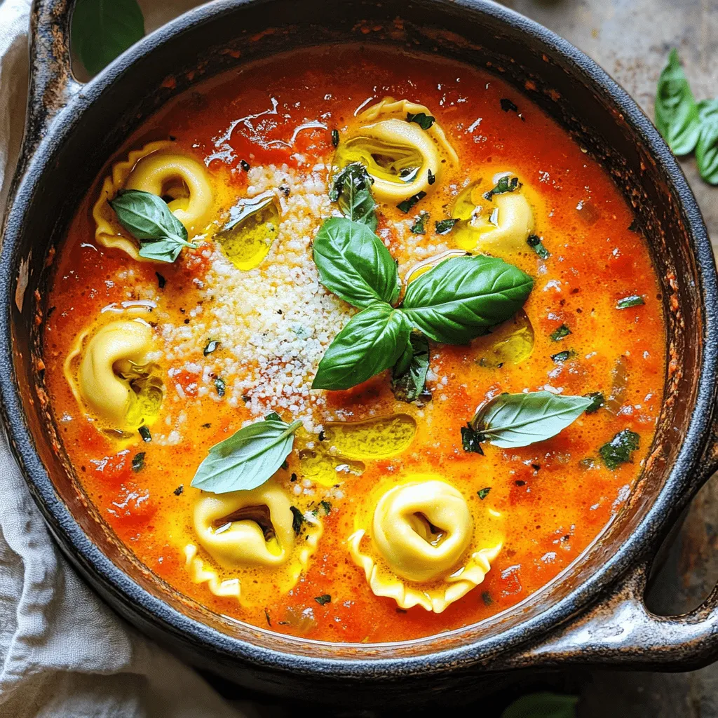 One-Pot Creamy Tomato Tortellini Soup Schnelle Mahlzeit