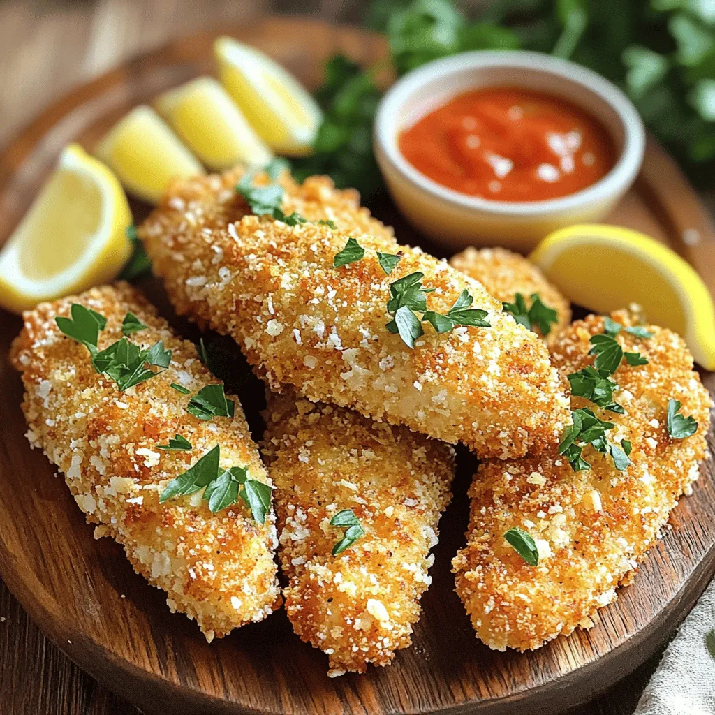 Parmesan Crusted Chicken Tenders Köstliches Rezept