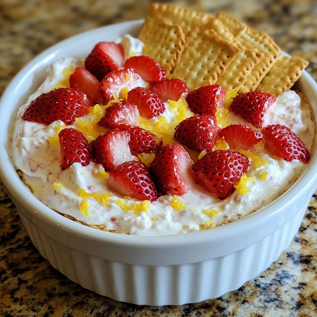 Erdbeer Zitronen Cheesecake Dip Einfach und Köstlich
