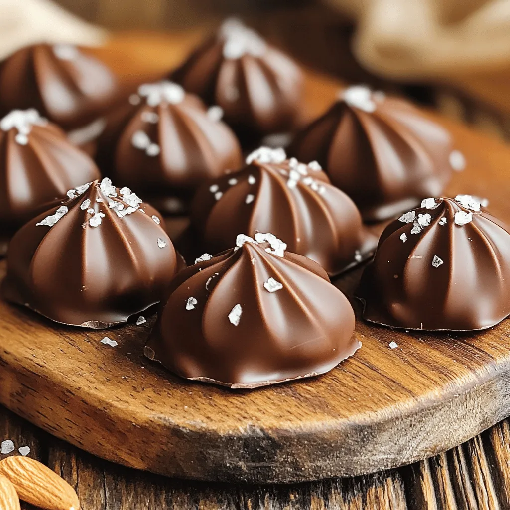 Schokoladenüberzogene Mandelcluster Klein und Lecker