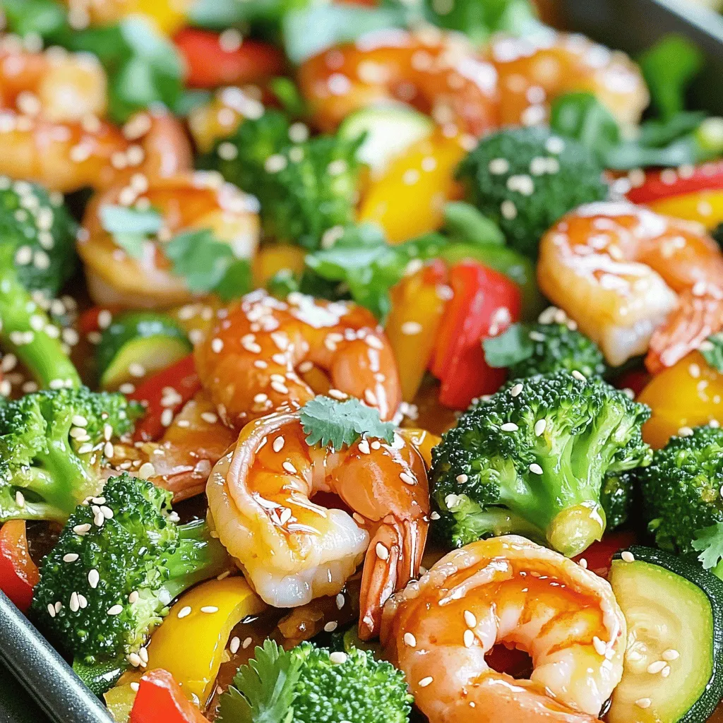 Sheet Pan Honey Sriracha Shrimp und Veggies Genuss