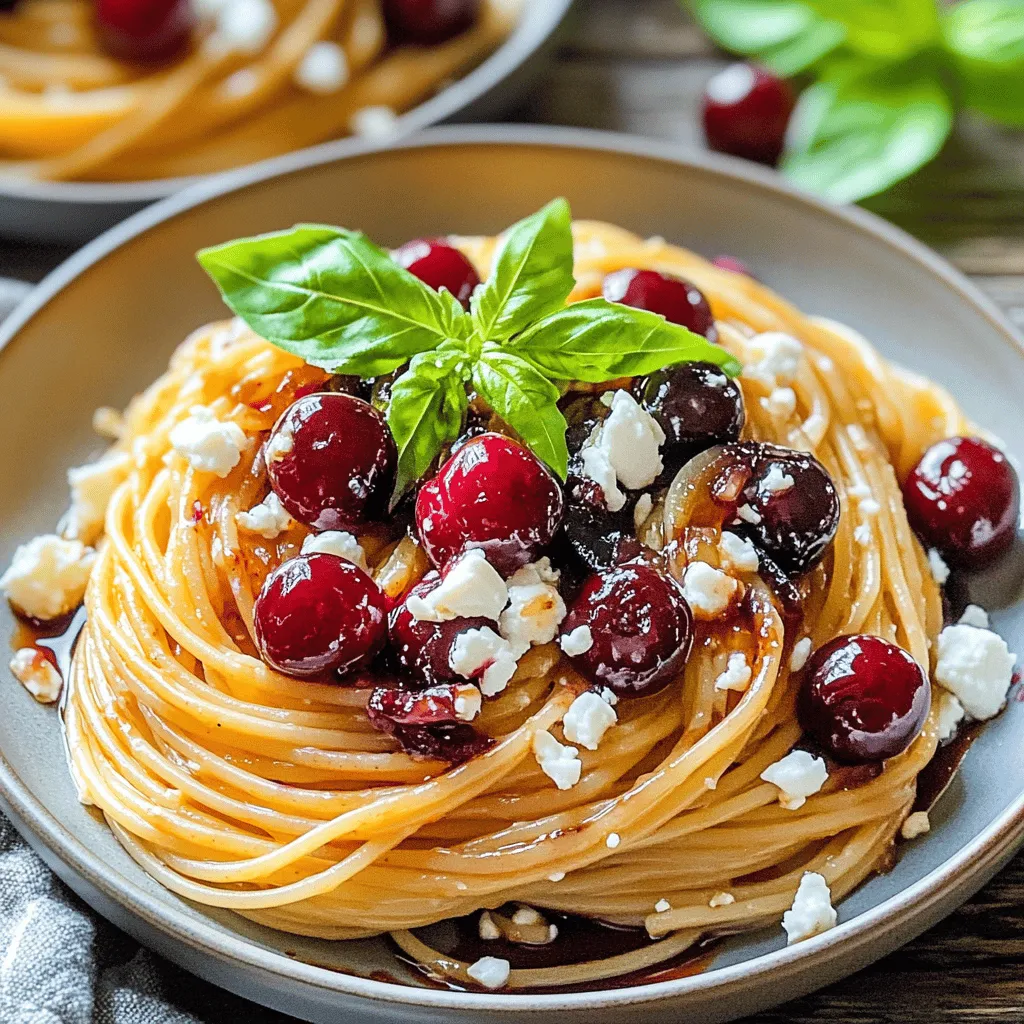 Sommerliche Cherry Spaghetti Frisch und Einladend