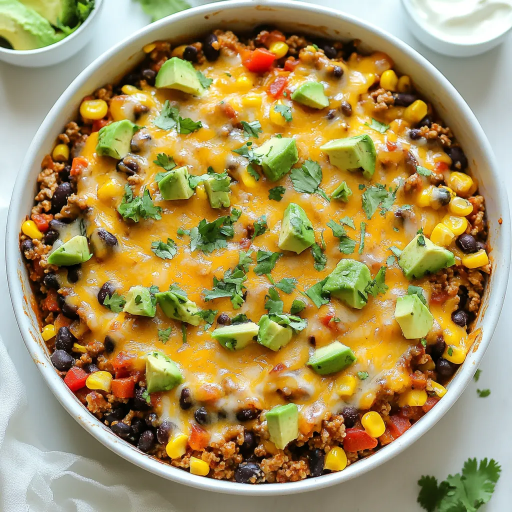 Käse Fiesta Taco Skillet Einfache und schmackhafte Speise