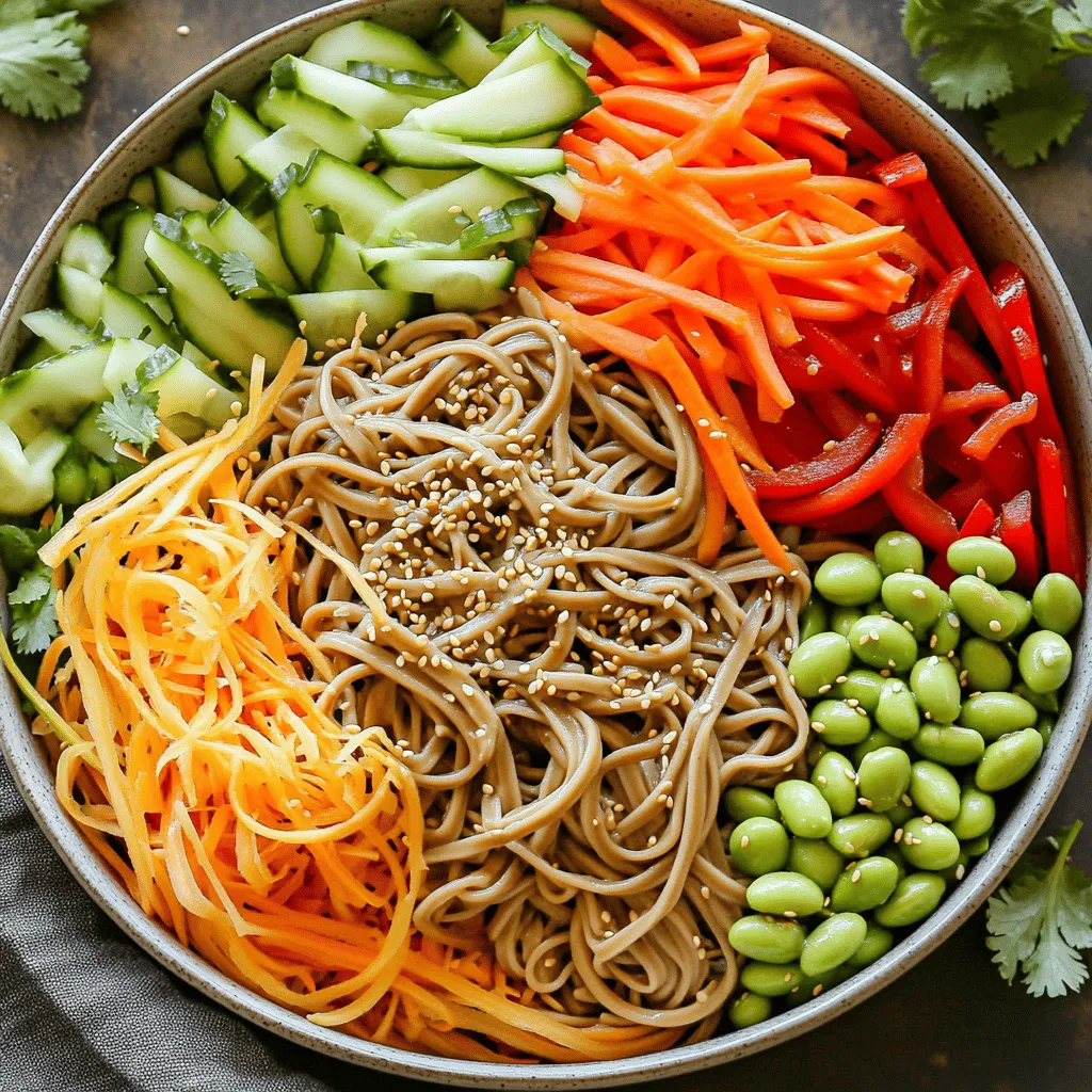 Sesame Ginger Soba Noodle Salad Lecker und Einfach