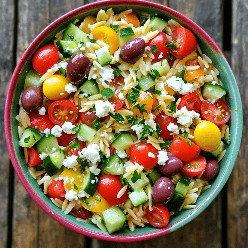 Griechischer Orzo-Salat mit Feta Frisch und Gesund