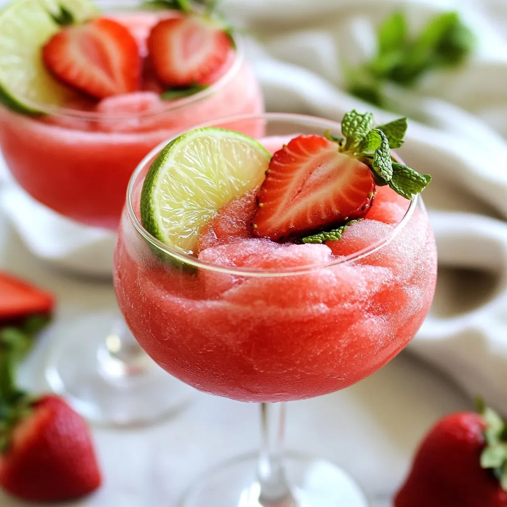 Frostige Erdbeer-Margaritas Erfrischender Genuss