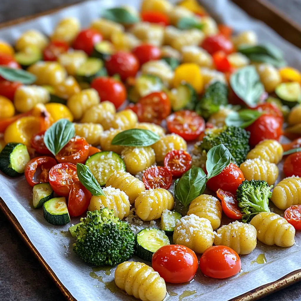 Sheet Pan Garlic Parmesan Gnocchi Veggies Rezept