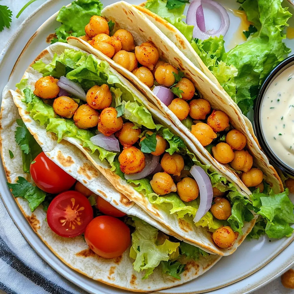 Spicy Buffalo Chickpea Wraps Einfach und Lecker