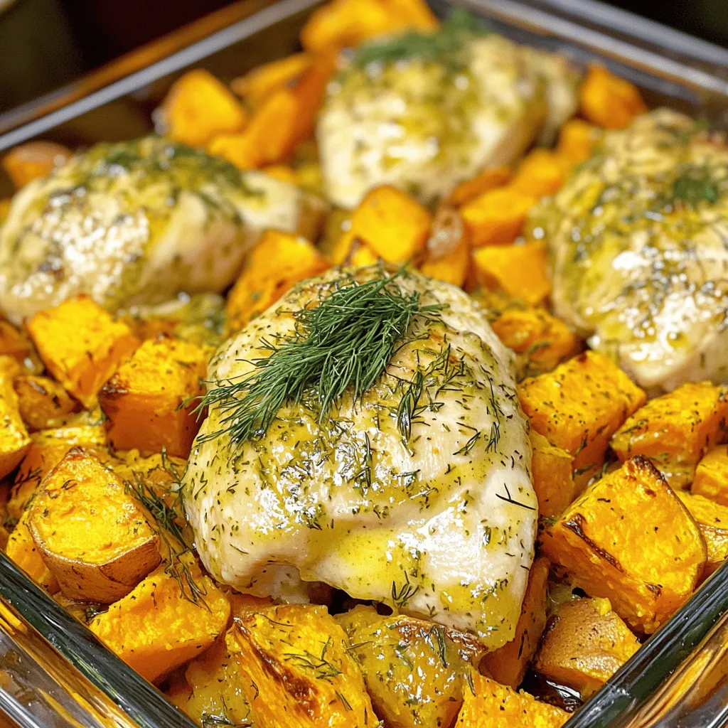 Pickle Ranch Chicken and Sweet Potato Bake Lecker Rezept