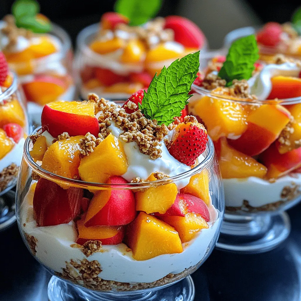 Peach Cobbler Cheesecake Salad Frisch und Lecker