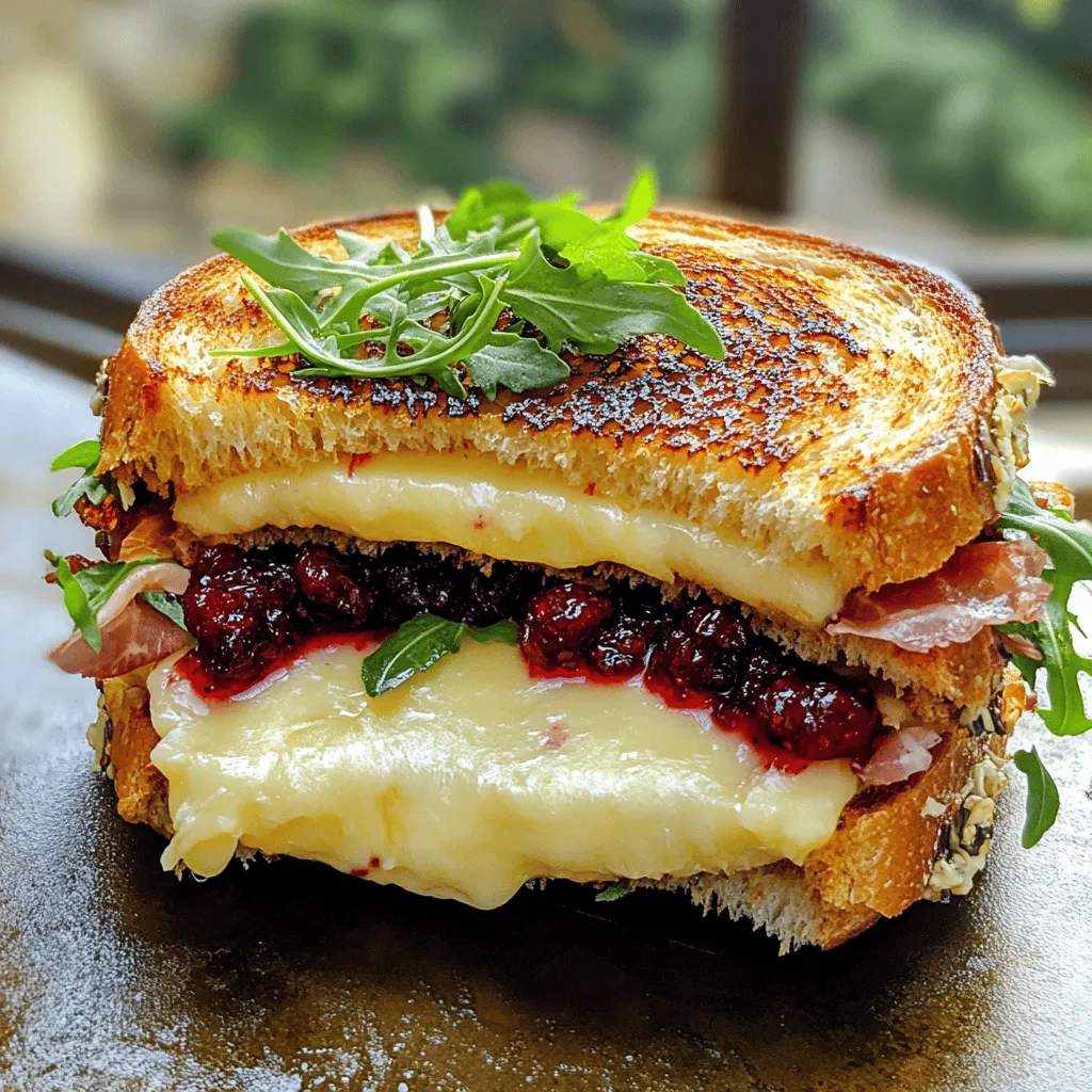 Cranberry, Brie und Prosciutto Grilled Cheese Genuss