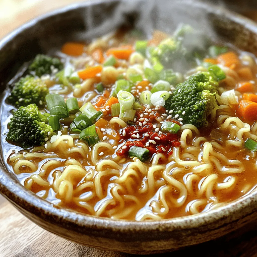 Spicy Garlic Ramen Noodles Einfache und Schnelle Zubereitung