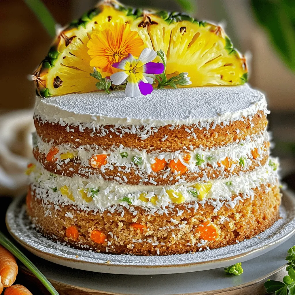 Tropical Pineapple Carrot Cake Köstlich und Saftig
