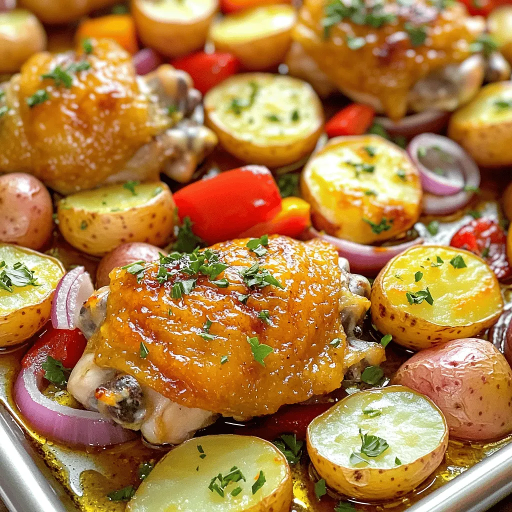 Schmackhaftes Sheet Pan Greek Chicken &#038; Potatoes Rezept
