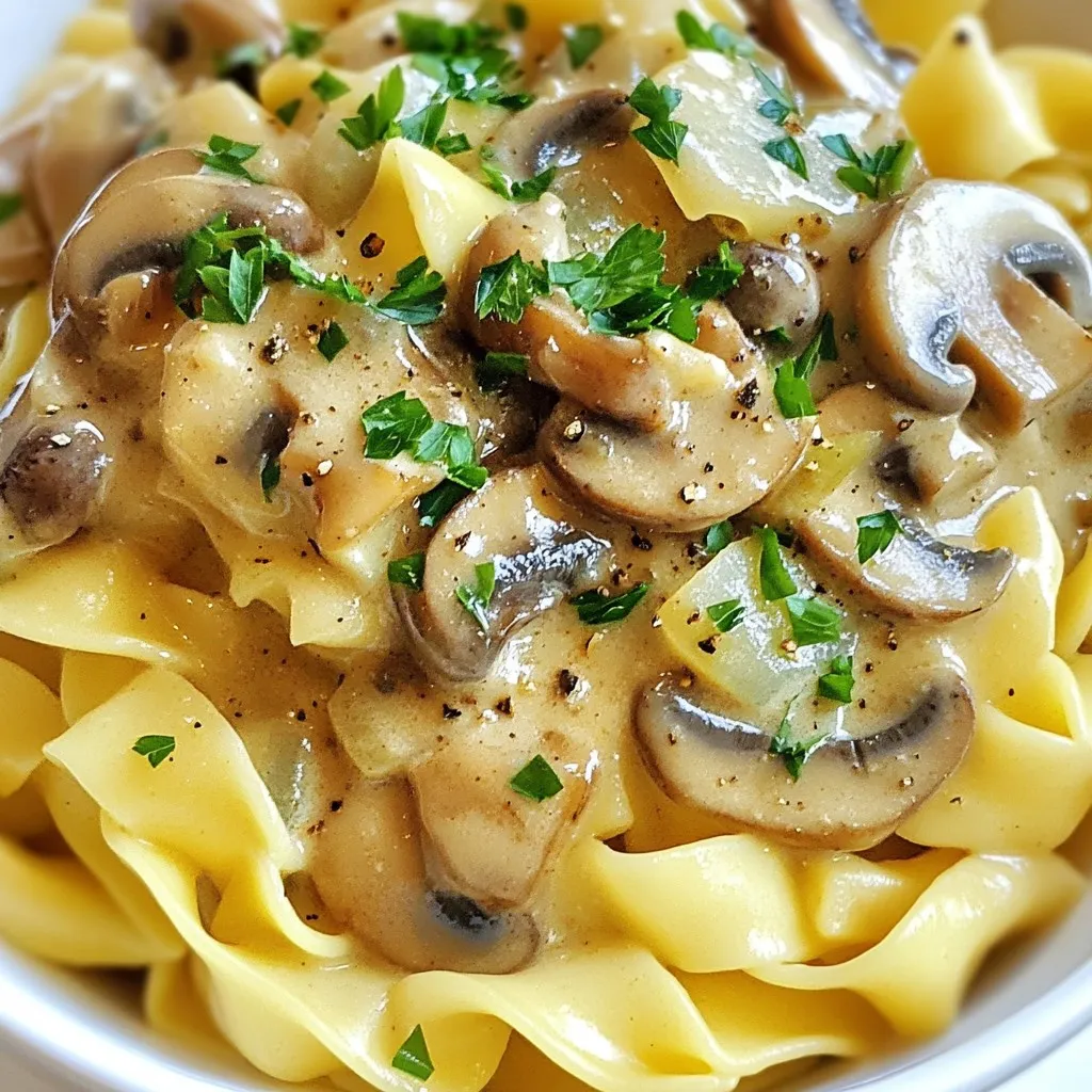 Vegan Mushroom Stroganoff Schnelle und cremige Mahlzeit