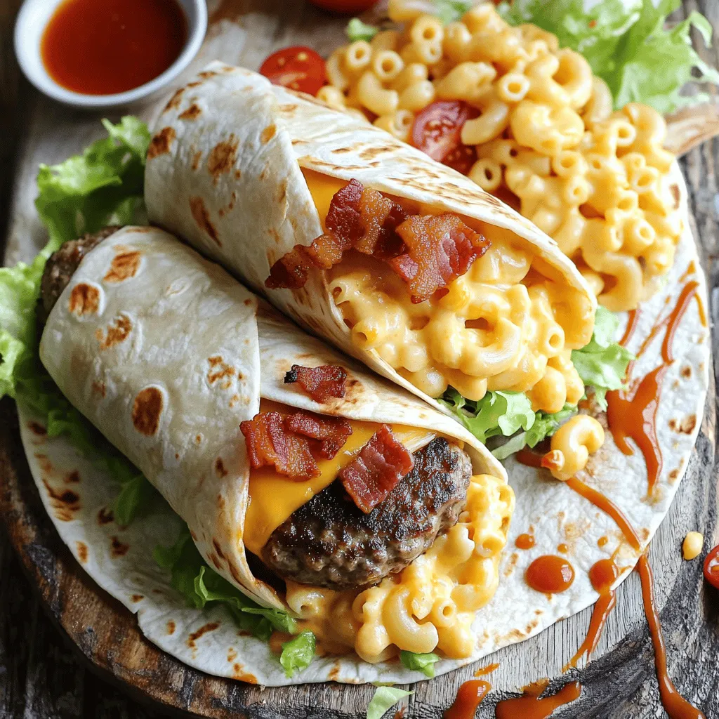 Bacon Mac’n’Cheese Burger Wrap Einfaches Rezept erstellen